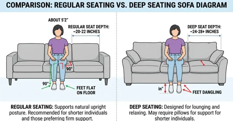 Regular Seating vs Deep Seating for Short People