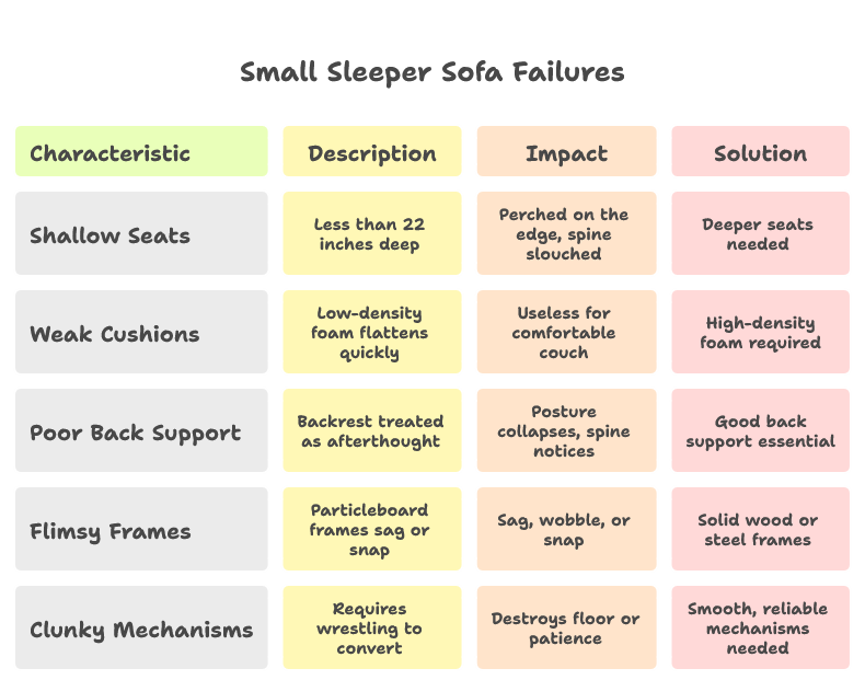 Why Most Small Sleeper Sofas Fail