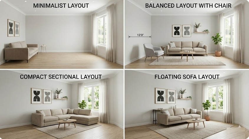 sofa layouts in a 12x14 room