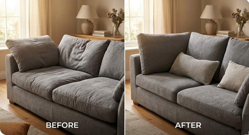sofa too deep cushion fix lumbar support back cushion solution seating comfort upgrade