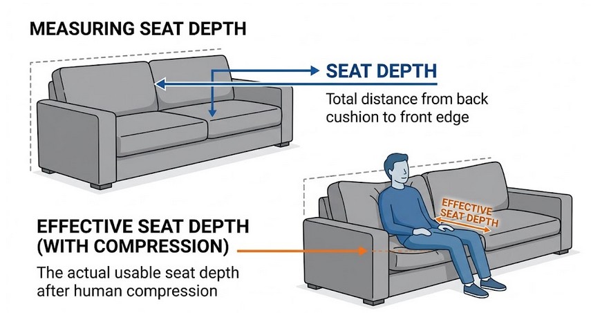 what is seat depth