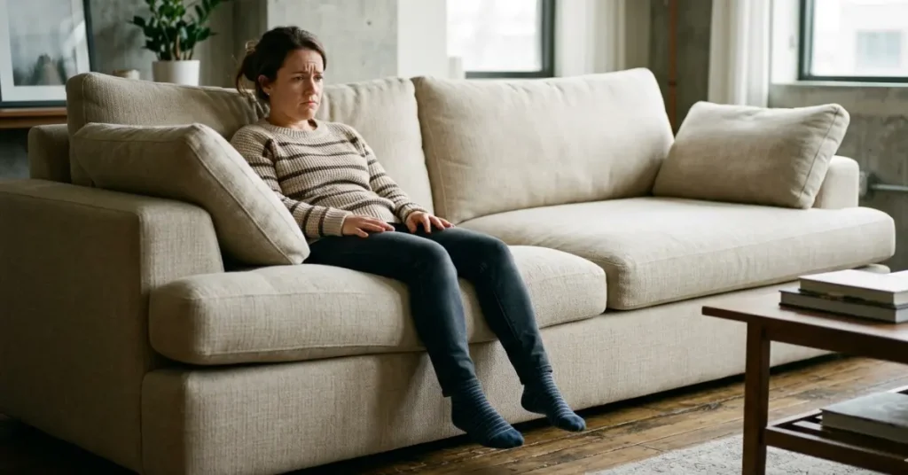 why standard sofas feel uncomfortable for short people