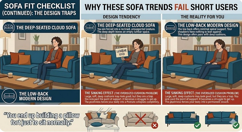 Sofas That LOOK Good But Are Terrible for Short People